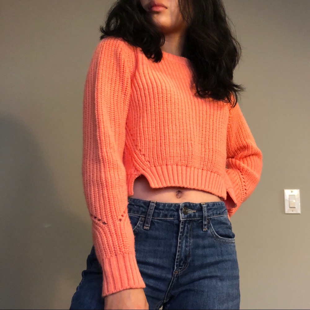 TOPSHOP cropped knit sweater size 2